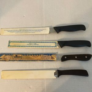 Vintage lot of 4 Quikut knives USA